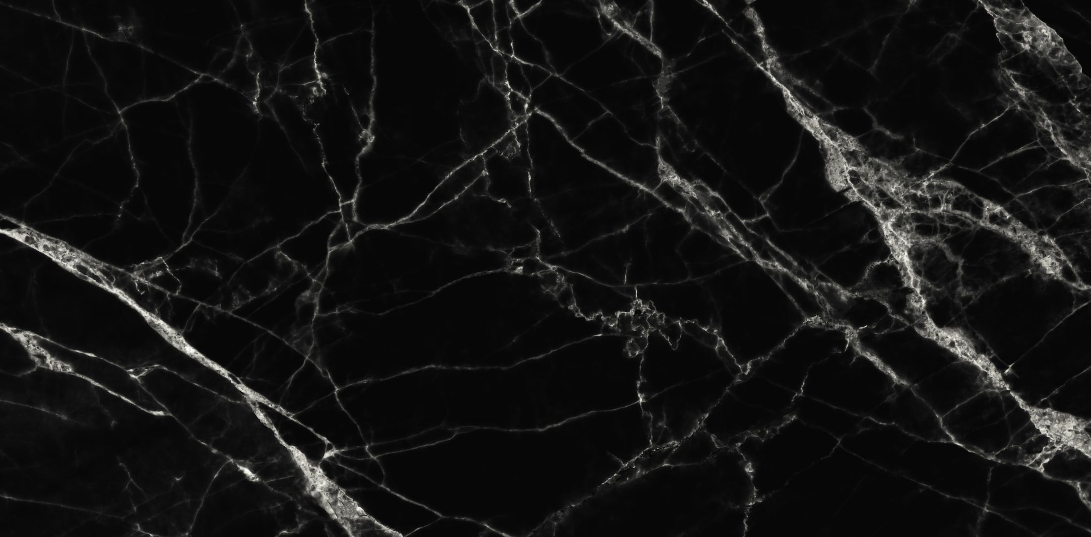 Black marble texture with white veining patterns.