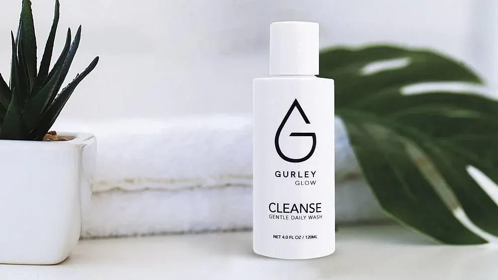Gurley Glow Cleanse Gentle Daily Wash bottle