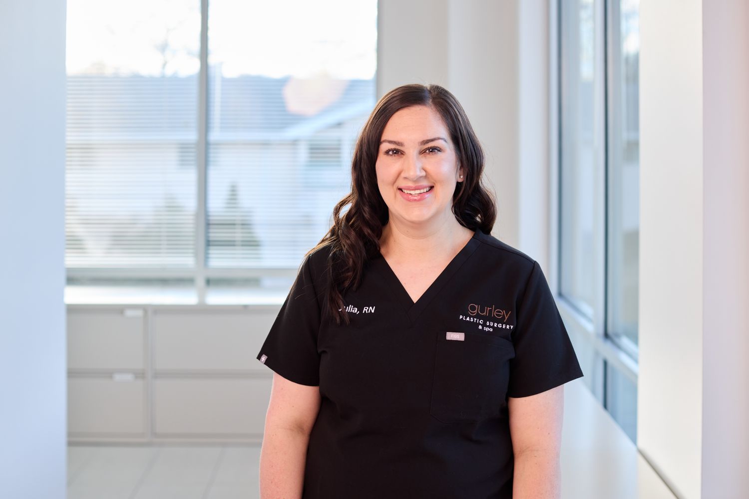 Female nurse in a plastic surgery clinic.