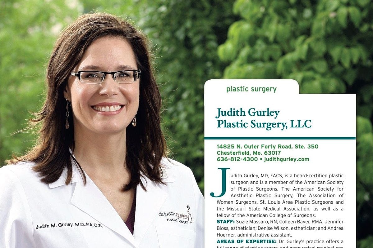Plastic surgeon Judith Gurley, professional portrait.
