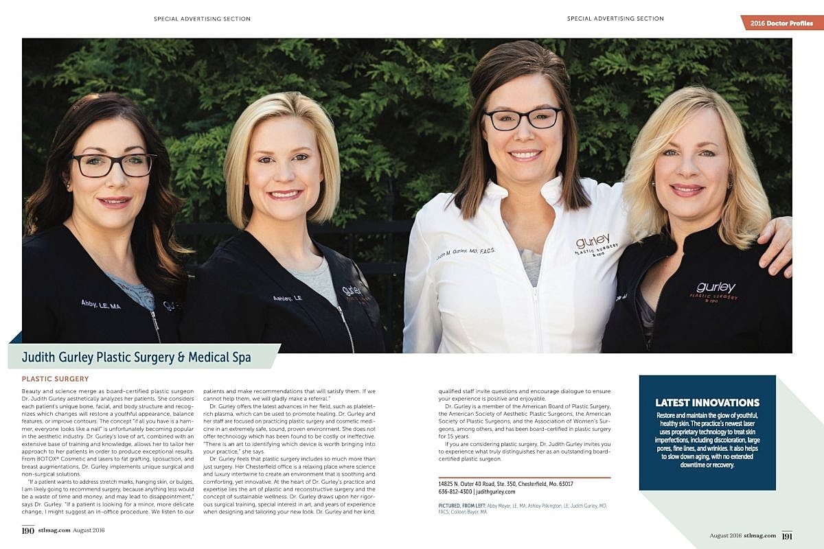 Plastic surgery team at Gurley Medical Spa.