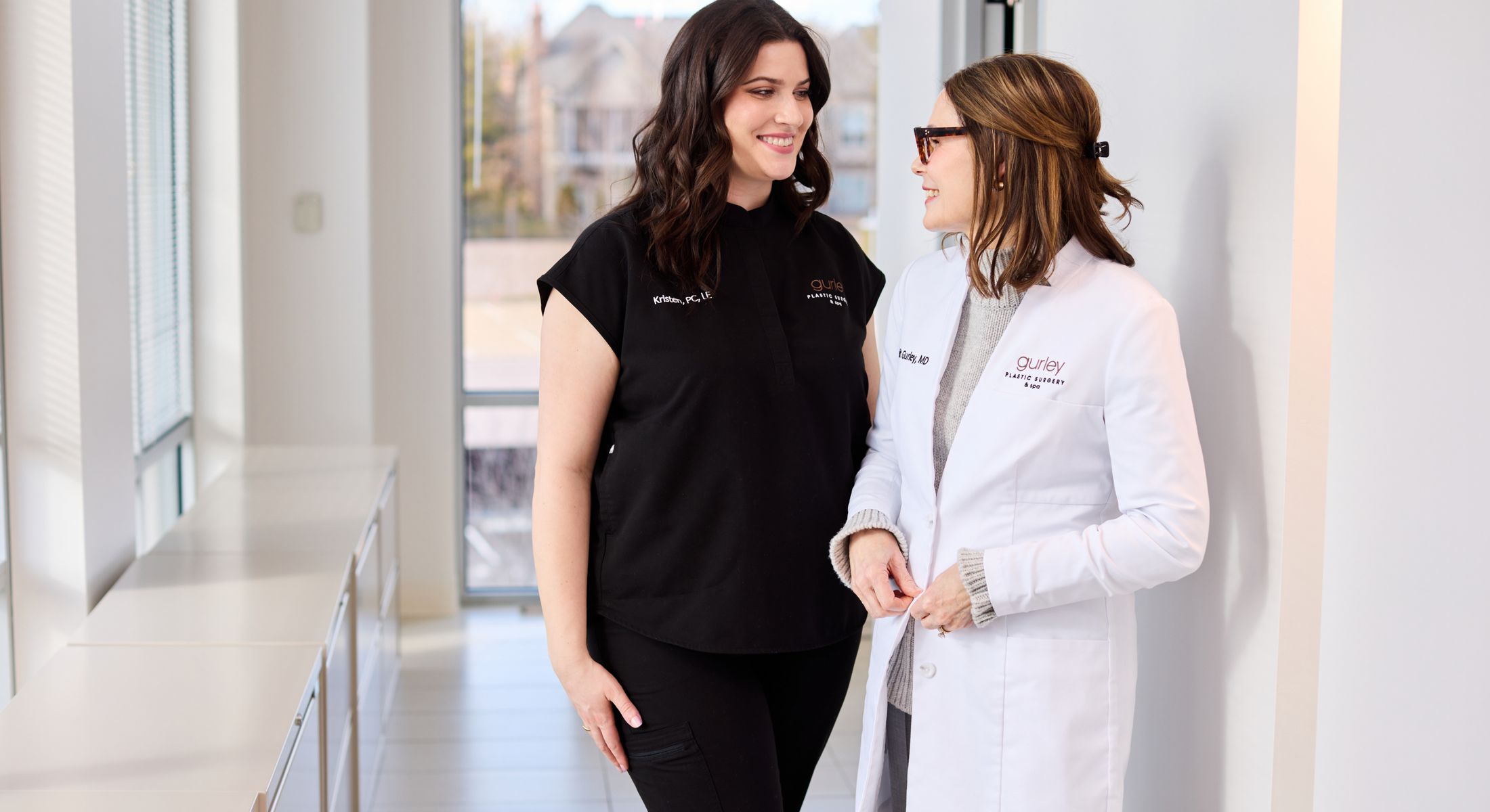 Chesterfield plastic surgeon, Dr. Judith Gurley with co-worker